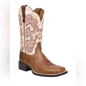 Ariat Women's Tan and Cream Embroidered Boots